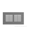 4Gang1Way Stainless Steel Cover wall switch